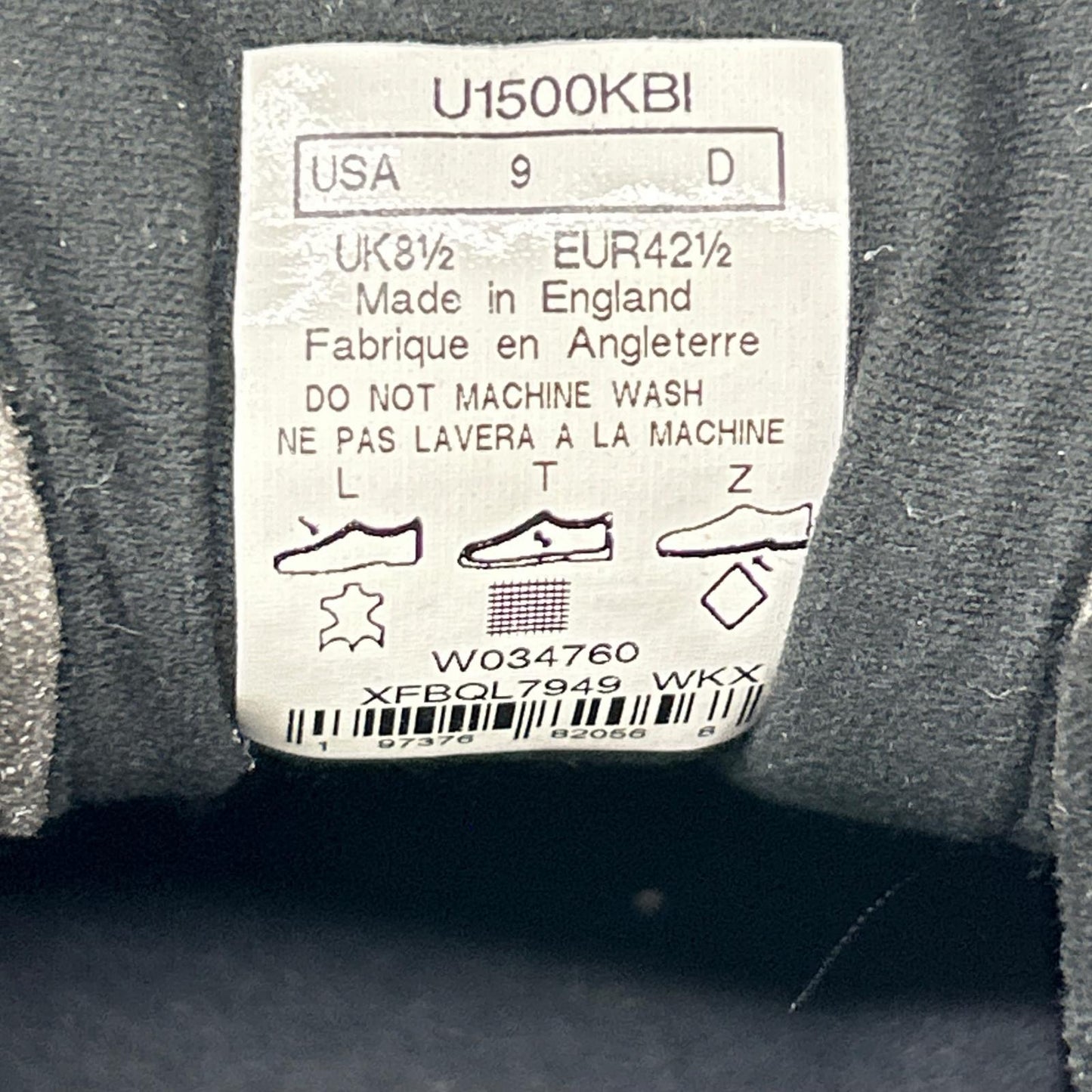 NEW BALANCE Made in UK 1500 Leather Sneakers Size 27