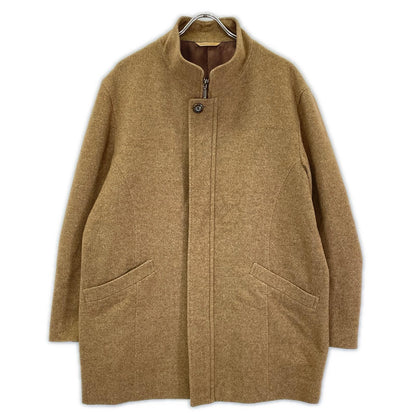 Kinloch Anderson Brown 100% Cashmere Zip Coat Size L