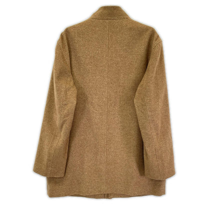 Kinloch Anderson Brown 100% Cashmere Zip Coat Size L