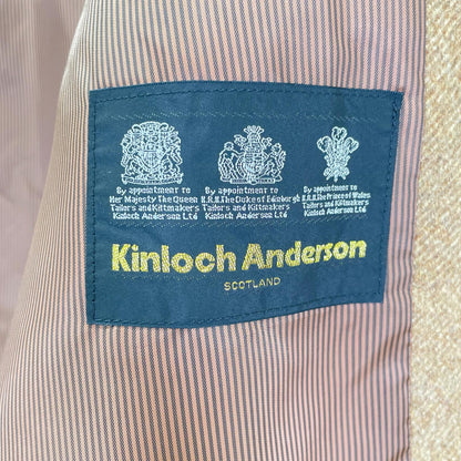 Kinloch Anderson Brown 100% Cashmere Zip Coat Size L