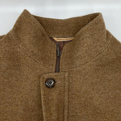 Kinloch Anderson Brown 100% Cashmere Zip Coat Size L