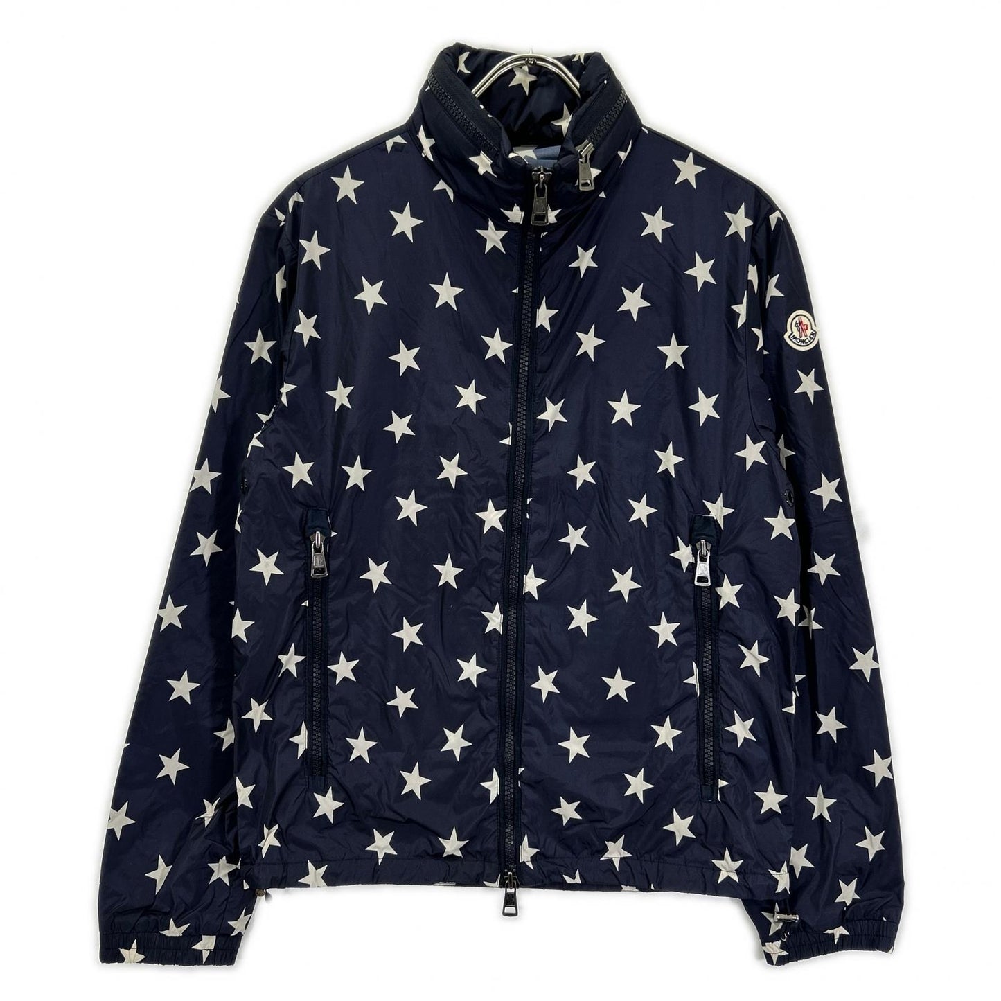 MONCLER Navy CAPBRETON Star Pattern Nylon Jacket