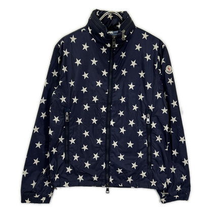 MONCLER Navy CAPBRETON Star Pattern Nylon Jacket