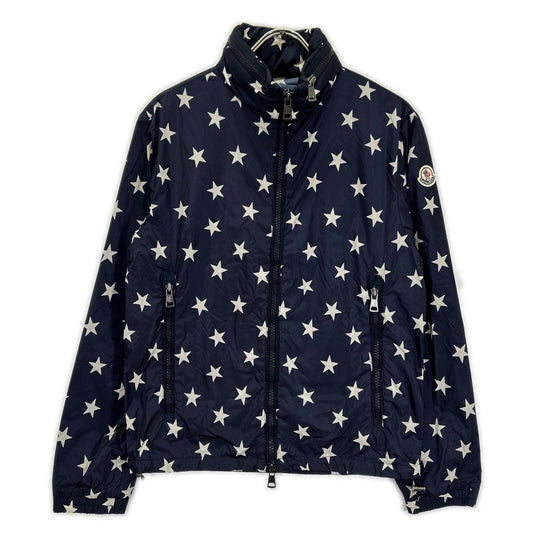 MONCLER Navy CAPBRETON Star Pattern Nylon Jacket