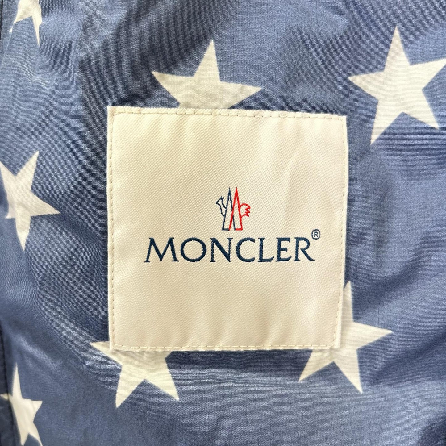 MONCLER Navy CAPBRETON Star Pattern Nylon Jacket