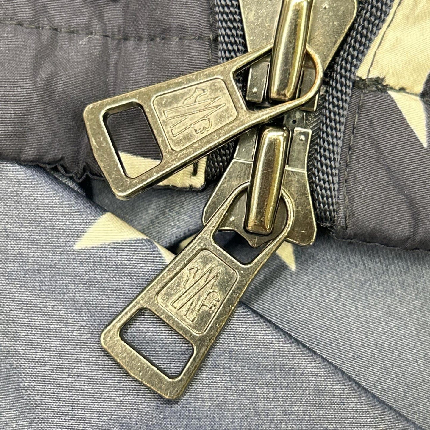 MONCLER Navy CAPBRETON Star Pattern Nylon Jacket