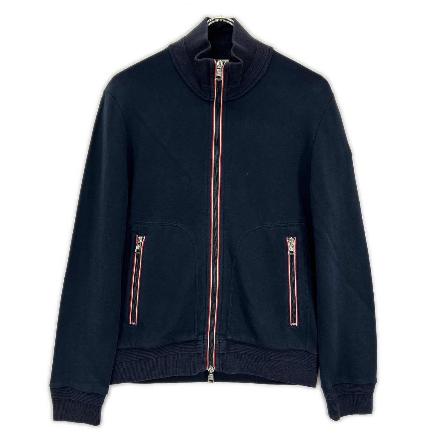MONCLER Navy Maglia Cardigan Cotton Sweatshirt Size M