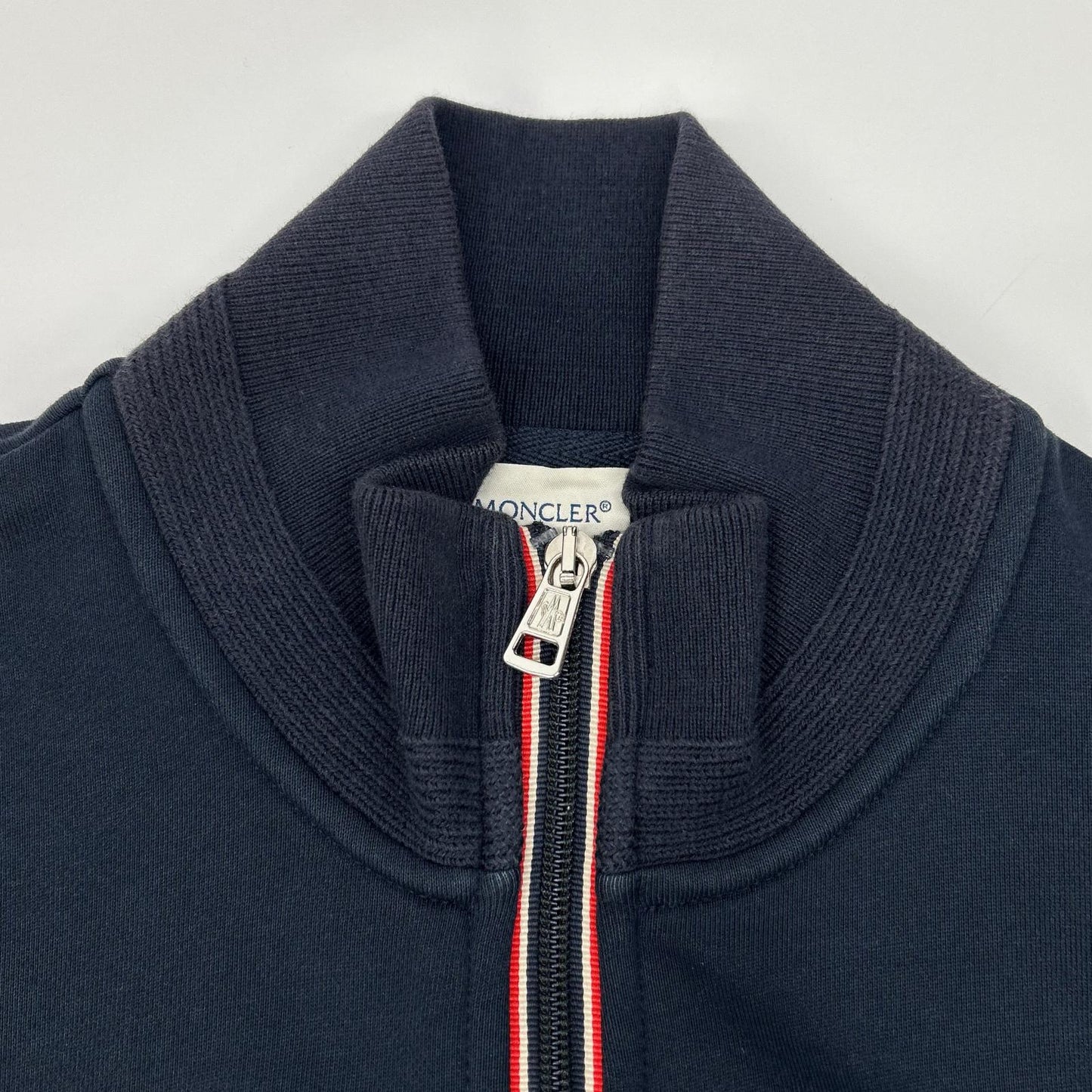 MONCLER Navy Maglia Cardigan Cotton Sweatshirt Size M