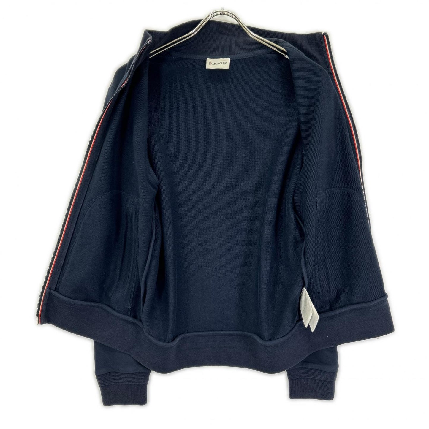 MONCLER Navy Maglia Cardigan Cotton Sweatshirt Size M