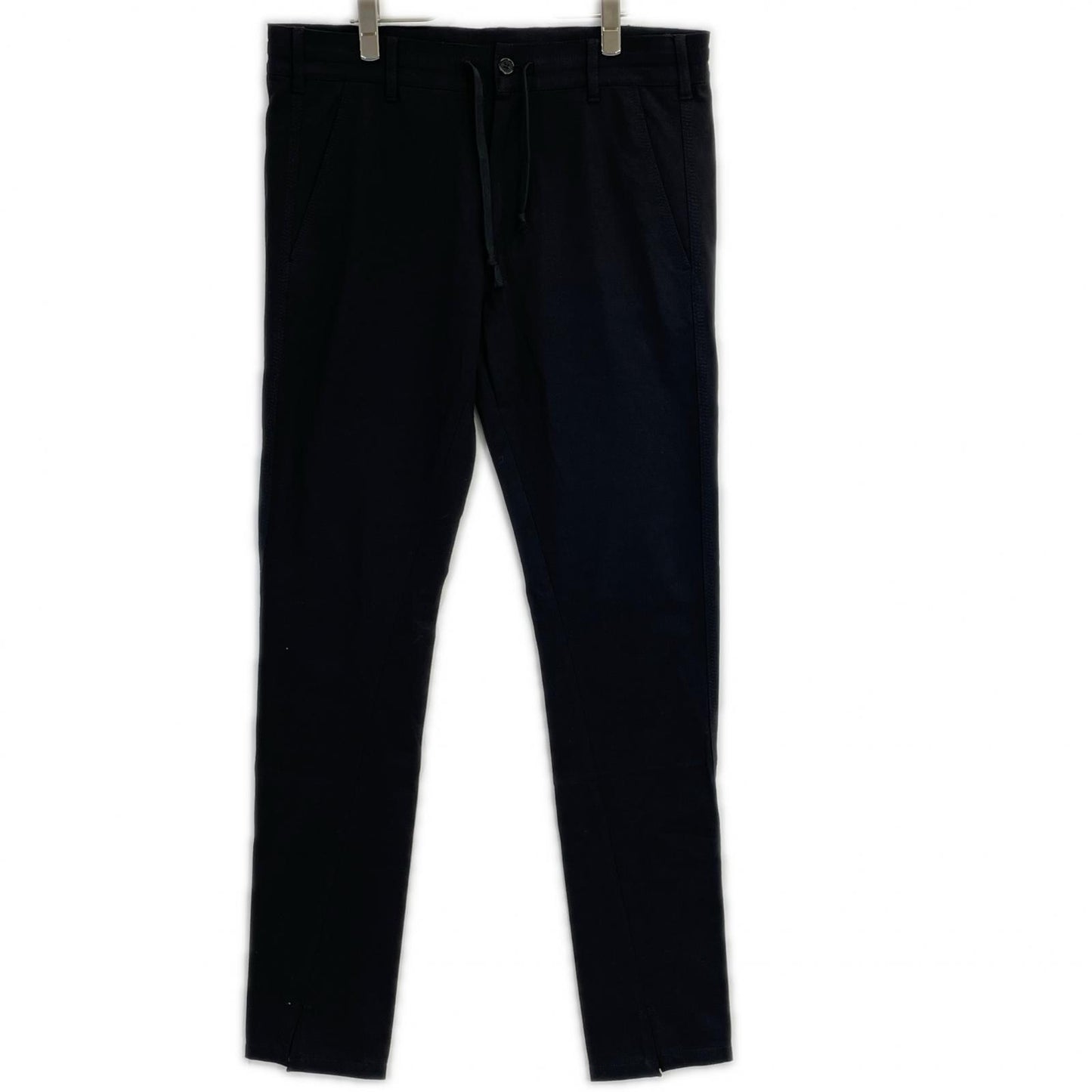 ANN DEMEULEMEESTER Black 100% Cotton Trousers Size XS