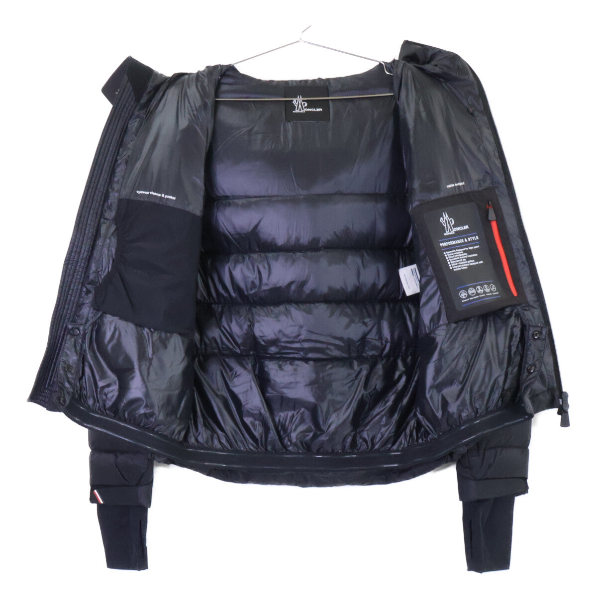 MONCLER 23' GRENOBLE CAMURAC Hooded Down Jacket Black Size 1