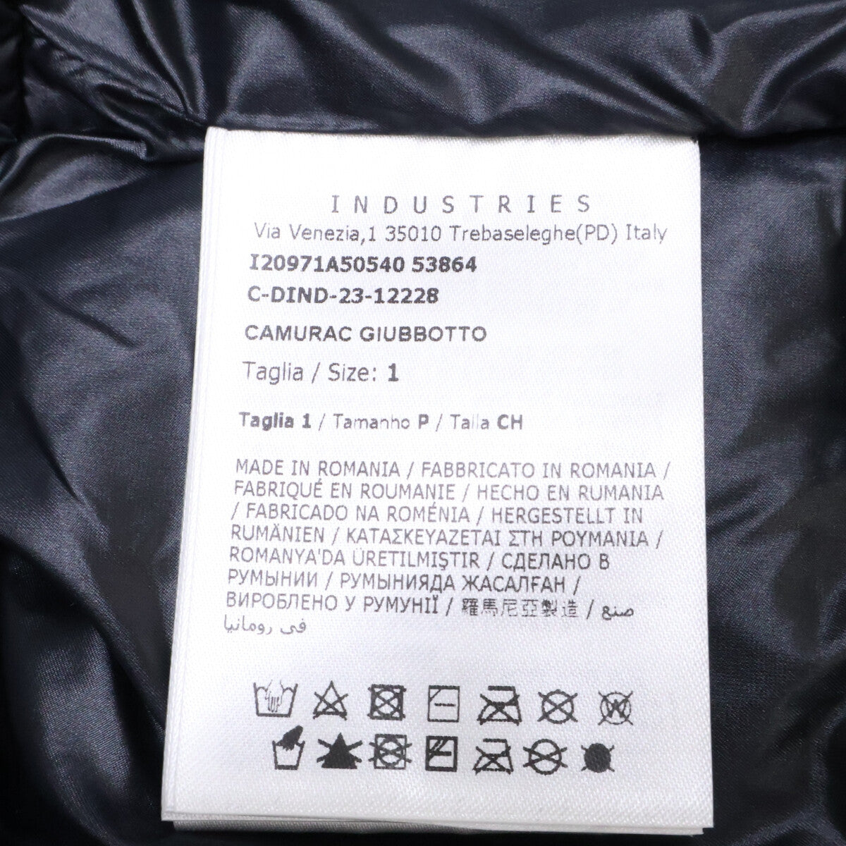 MONCLER 23' GRENOBLE CAMURAC Hooded Down Jacket Black Size 1