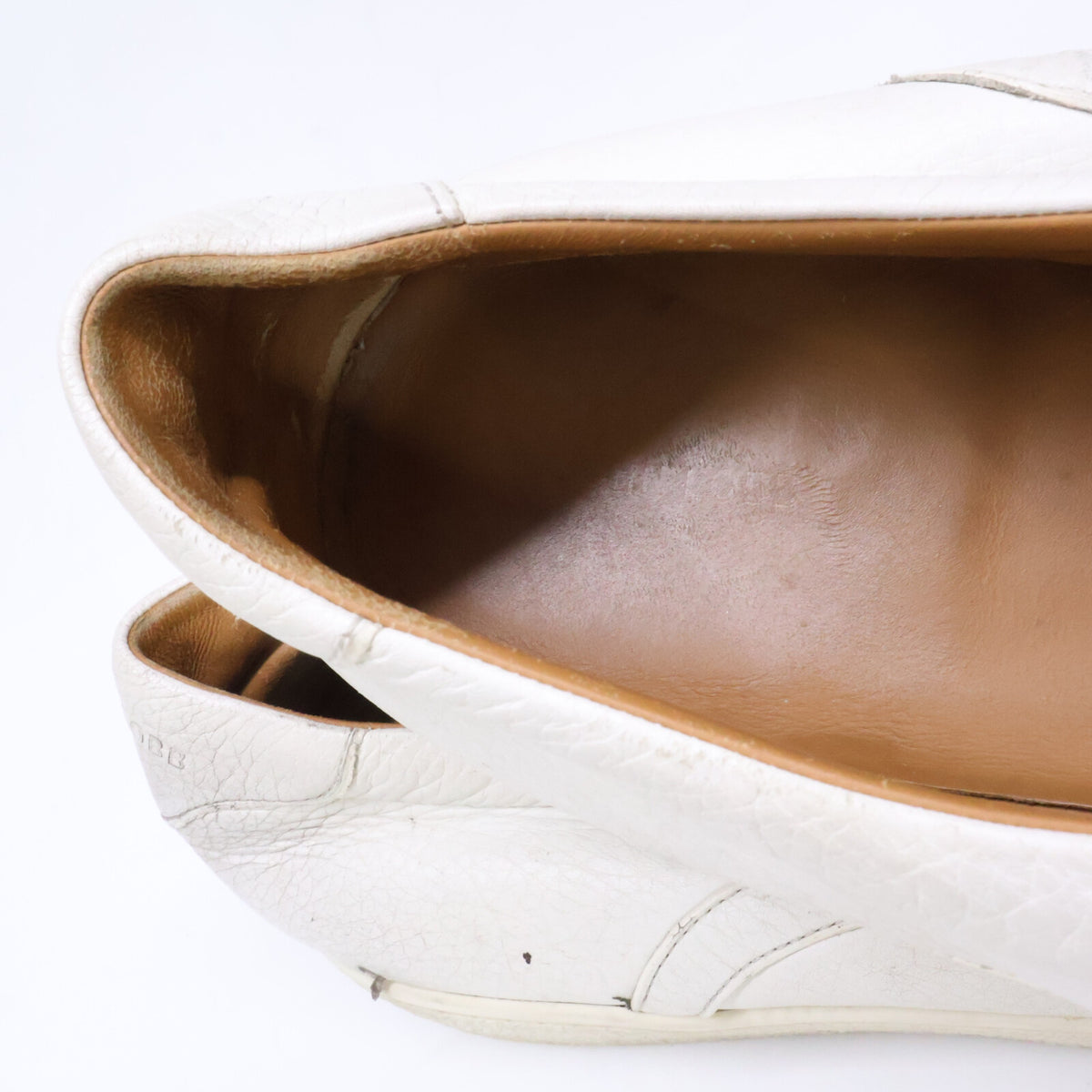 JOHNLOBB HAVEN 0318 Last Leather Slip-Ons White Size 11