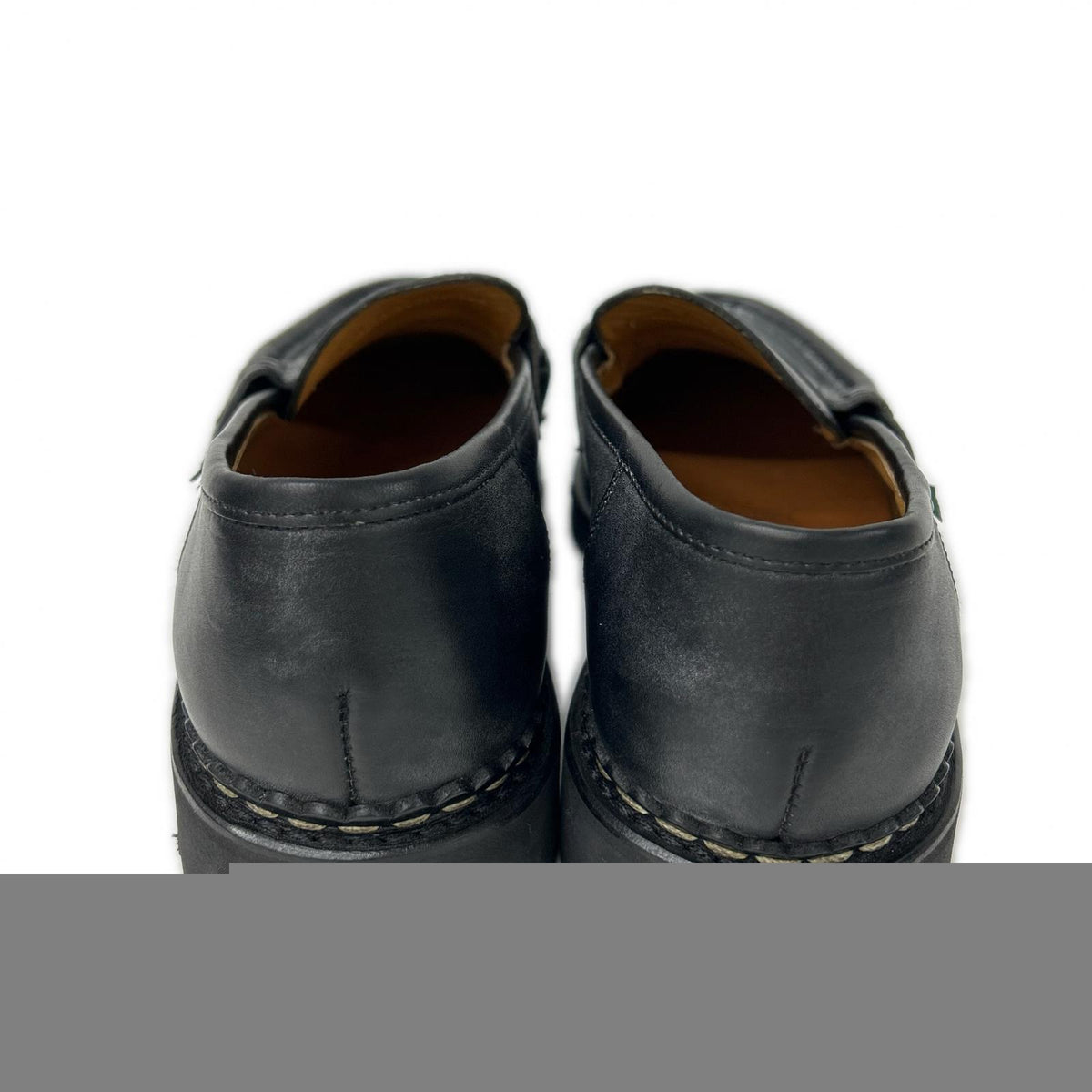Paraboot REIMS Leather Penny Loafers Black Boots Size 6