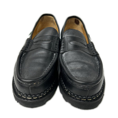 Paraboot REIMS Leather Penny Loafers Black Boots Size 6