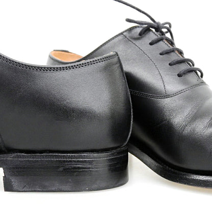 SCOTCH GRAIN Leather Cap-Toe Sneakers Black Size 25.0