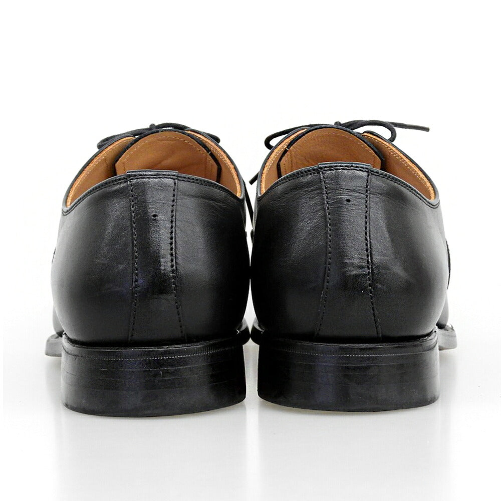 SCOTCH GRAIN Leather Cap-Toe Sneakers Black Size 25.0