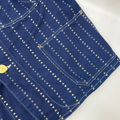 TCB JEANS&CO. Blue Cat Heart Stripe Denim Coverall Size 36
