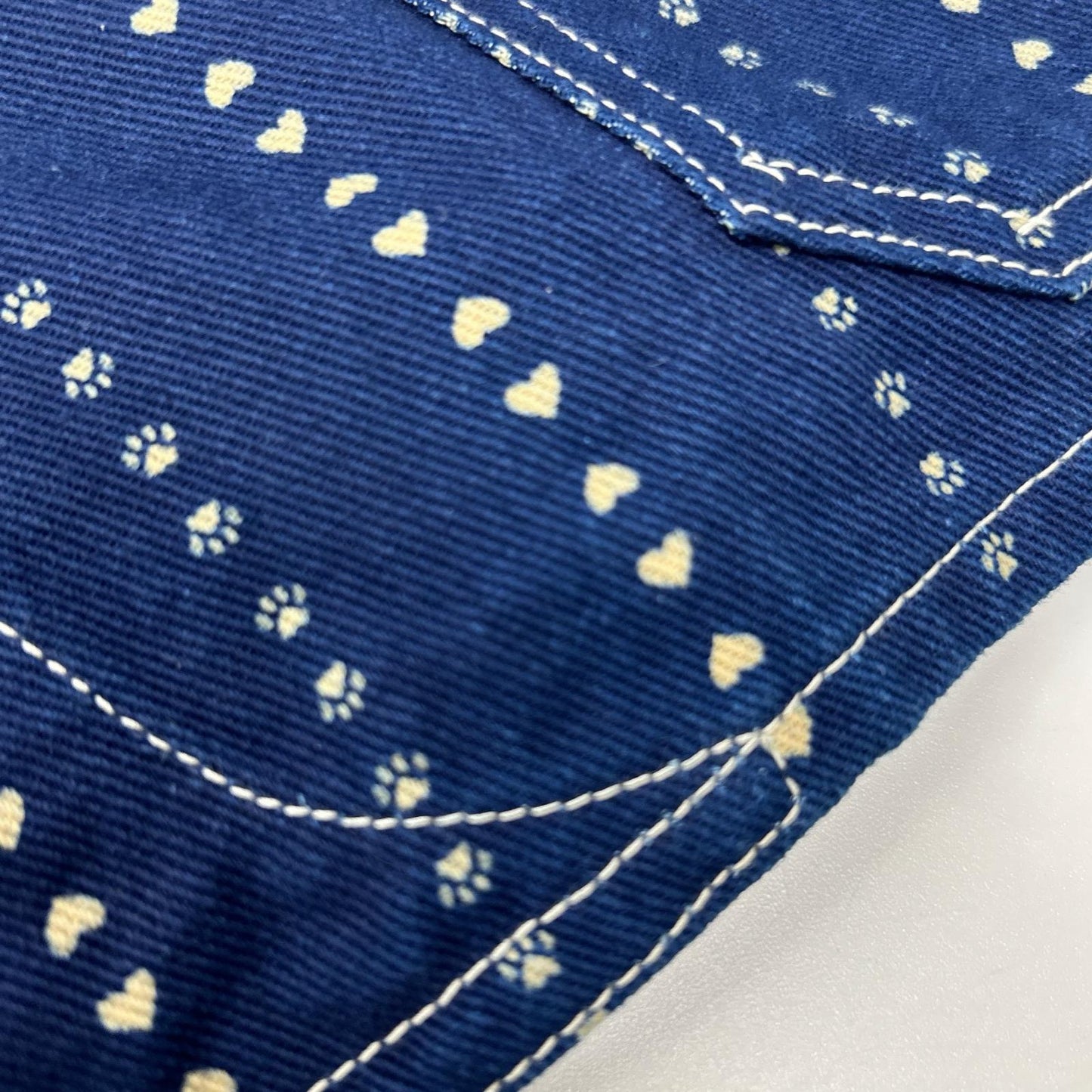 TCB JEANS&CO. Blue Cat Heart Stripe Denim Coverall Size 36