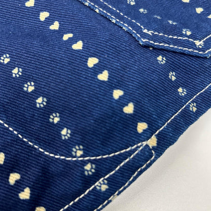 TCB JEANS&CO. Blue Cat Heart Stripe Denim Coverall Size 36