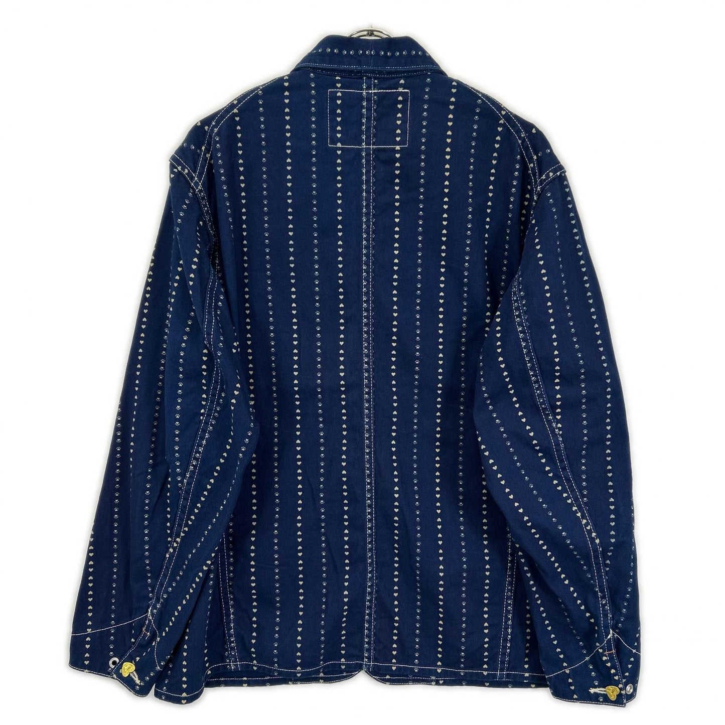 TCB JEANS&CO. Blue Cat Heart Stripe Denim Coverall Size 36