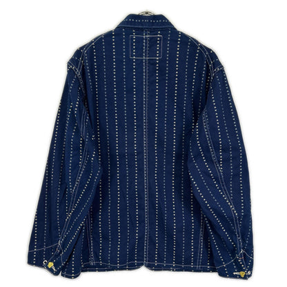 TCB JEANS&CO. Blue Cat Heart Stripe Denim Coverall Size 36