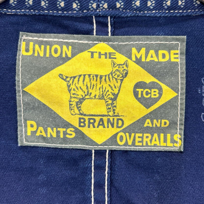 TCB JEANS&CO. Blue Cat Heart Stripe Denim Coverall Size 36