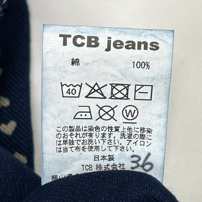 TCB JEANS&CO. Blue Cat Heart Stripe Denim Coverall Size 36