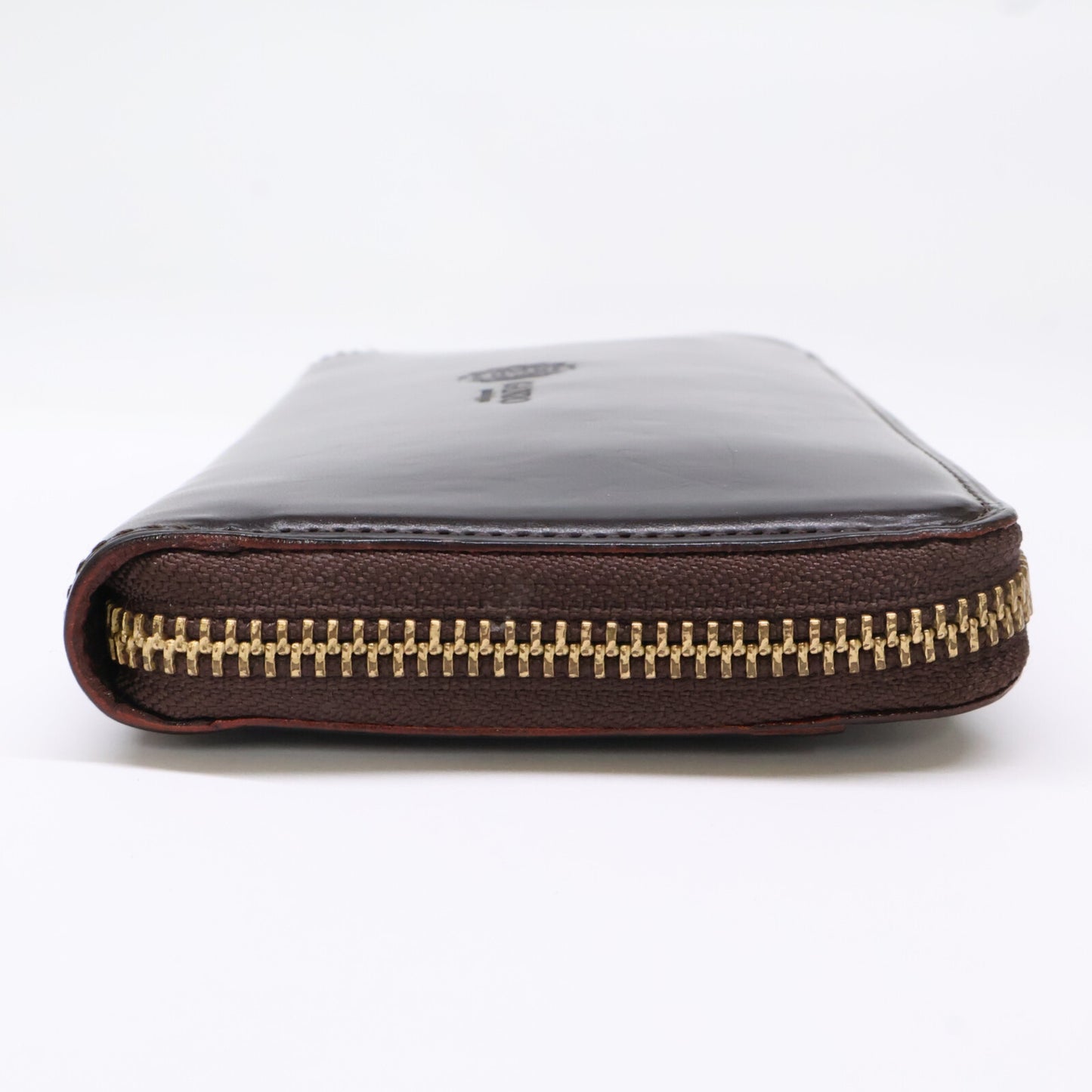 GANZO GUD2 Leather Round Zip Wallet Burgundy Size ONE SIZE