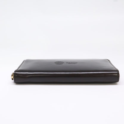 GANZO GUD2 Leather Round Zip Wallet Burgundy Size ONE SIZE