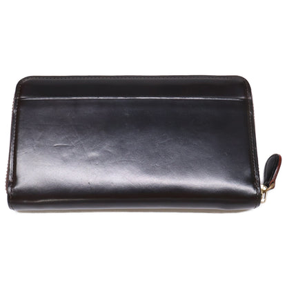 GANZO GUD2 Leather Round Zip Wallet Burgundy Size ONE SIZE