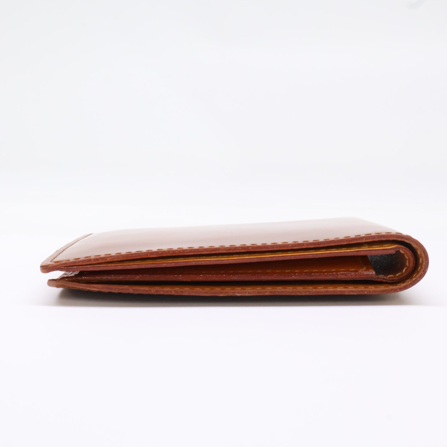 GANZO Thin Bridle Leather Bifold Wallet Hazel Size ONE SIZE