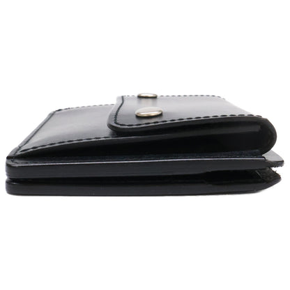 SLOW SO794J Bridle Leather Money Clip Black Wallet Size ONE SIZE