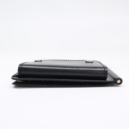 SLOW SO794J Bridle Leather Money Clip Black Wallet Size ONE SIZE