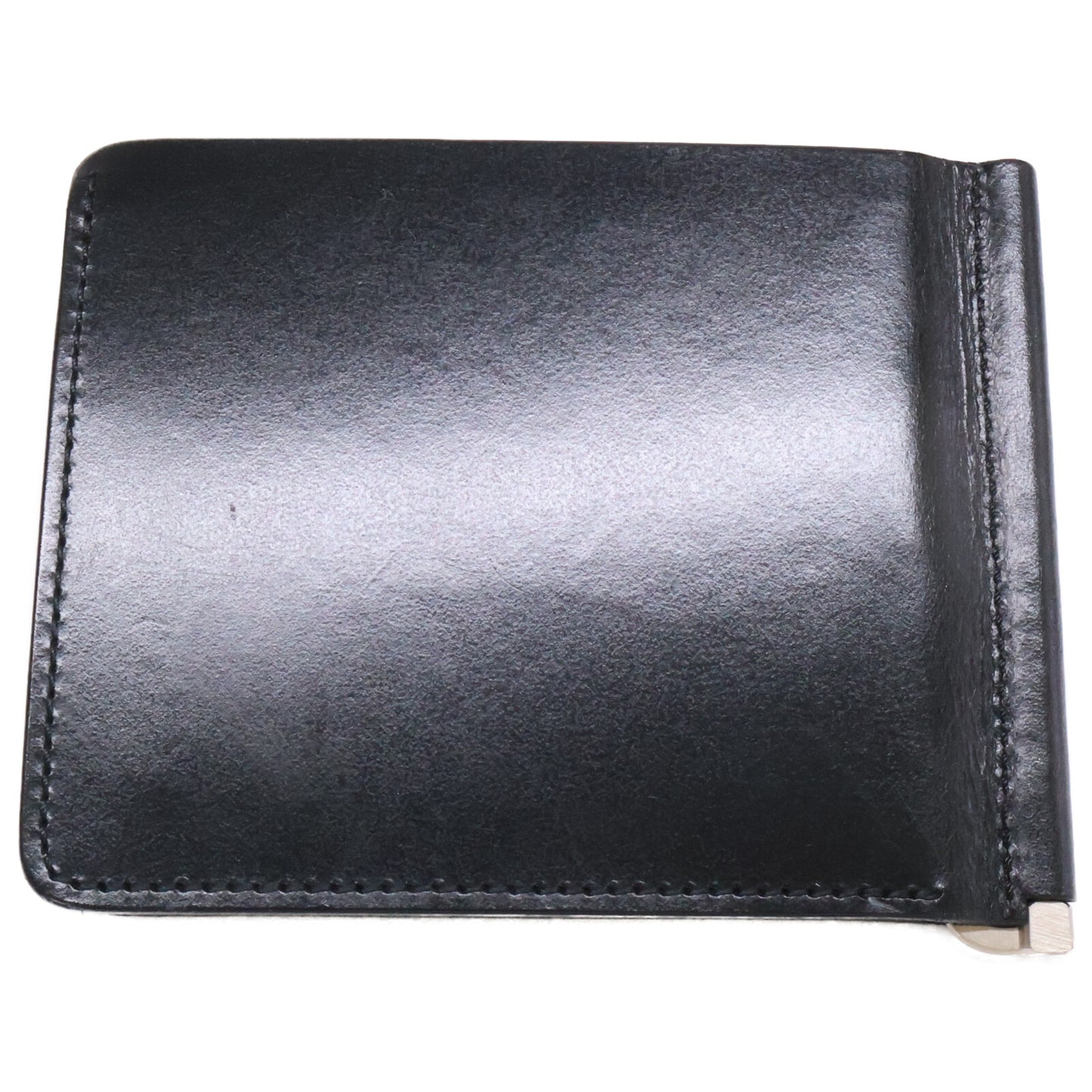 SLOW SO794J Bridle Leather Money Clip Black Wallet Size ONE SIZE