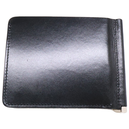 SLOW SO794J Bridle Leather Money Clip Black Wallet Size ONE SIZE