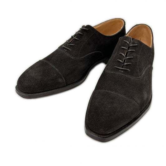 Crockett&Jones HALLAM Suede Straight Oxfords Espresso Sneakers Size 7