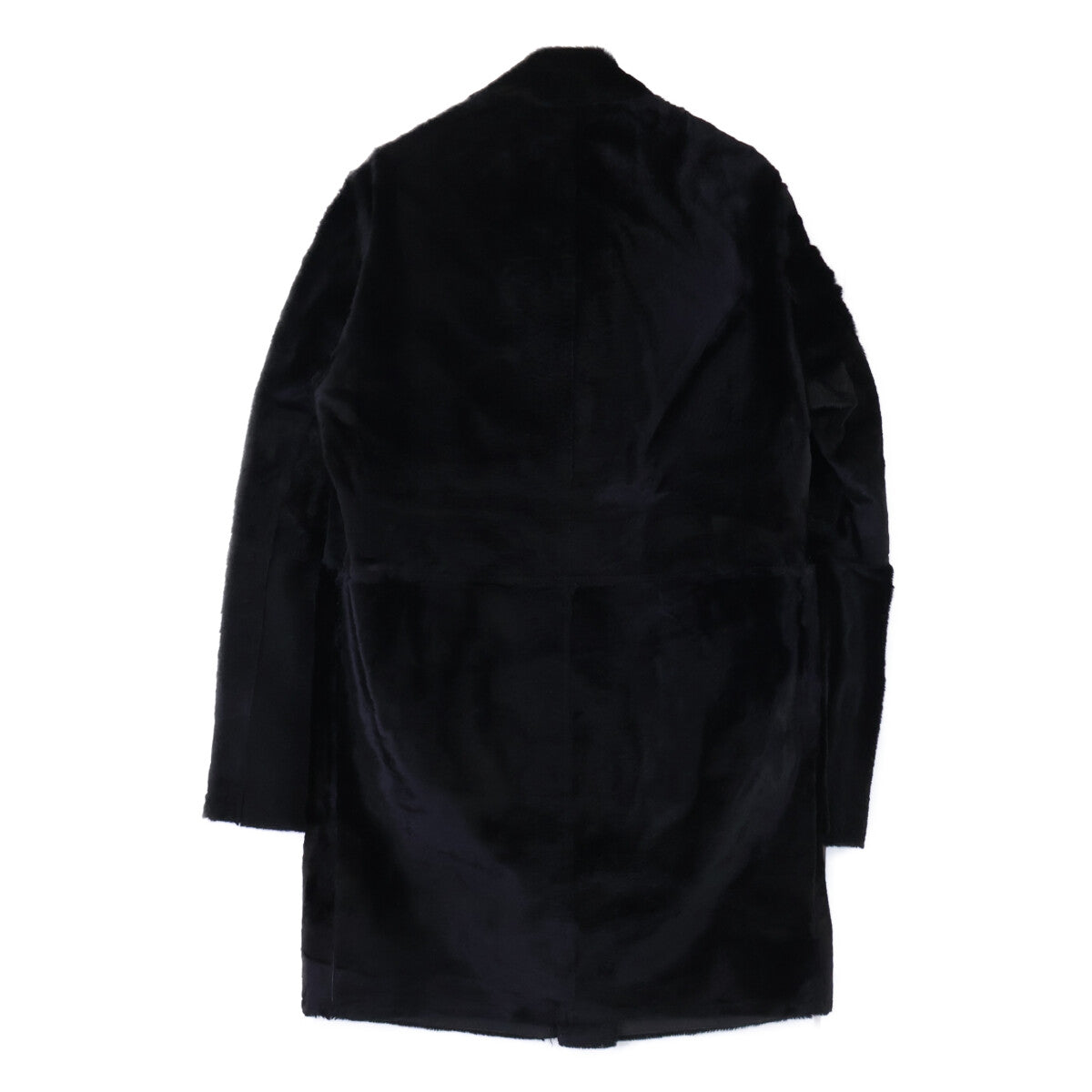 HUGOBOSS Kangaroo Leather Double Breasted Coat Black Size M