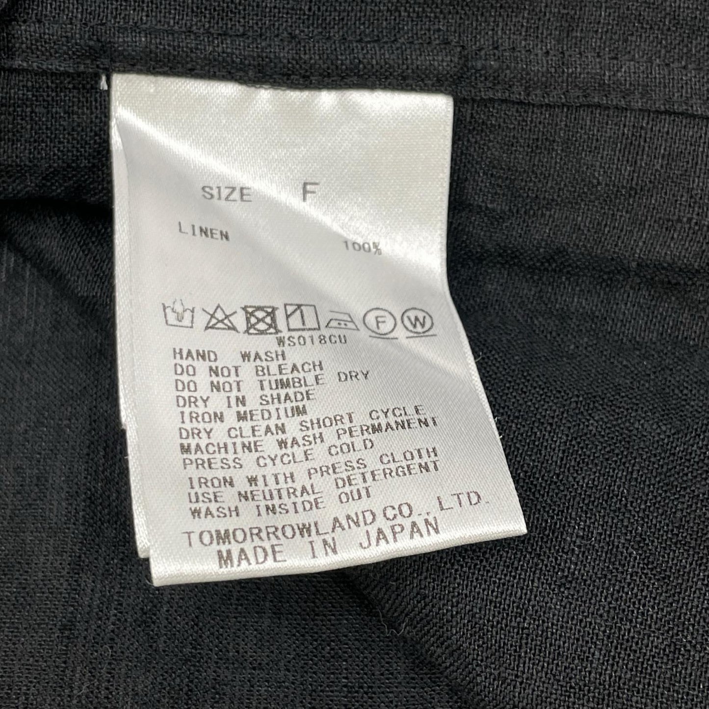 GALERIE VIE Random Linen Open Collar Shirt Black Size F