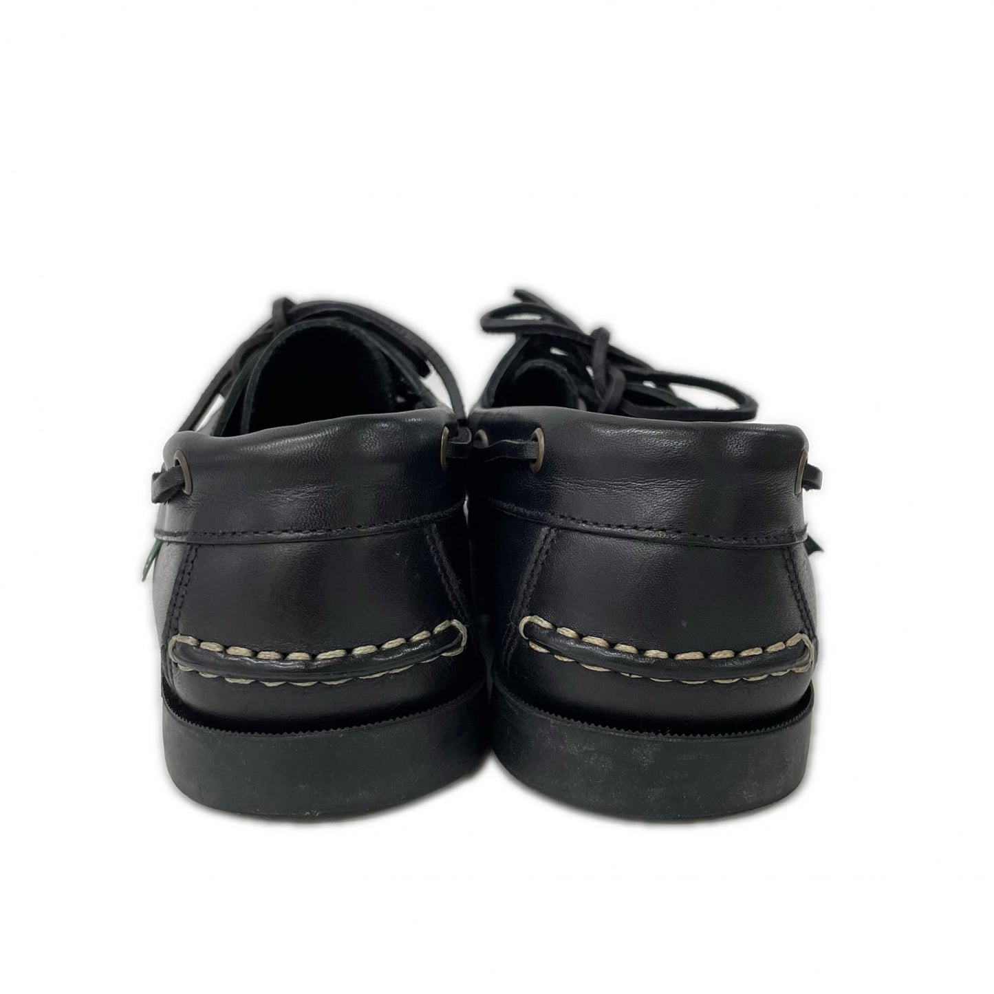 Paraboot BARTH Leather Deck Shoes Black Boots Size 7