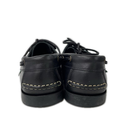 Paraboot BARTH Leather Deck Shoes Black Boots Size 7
