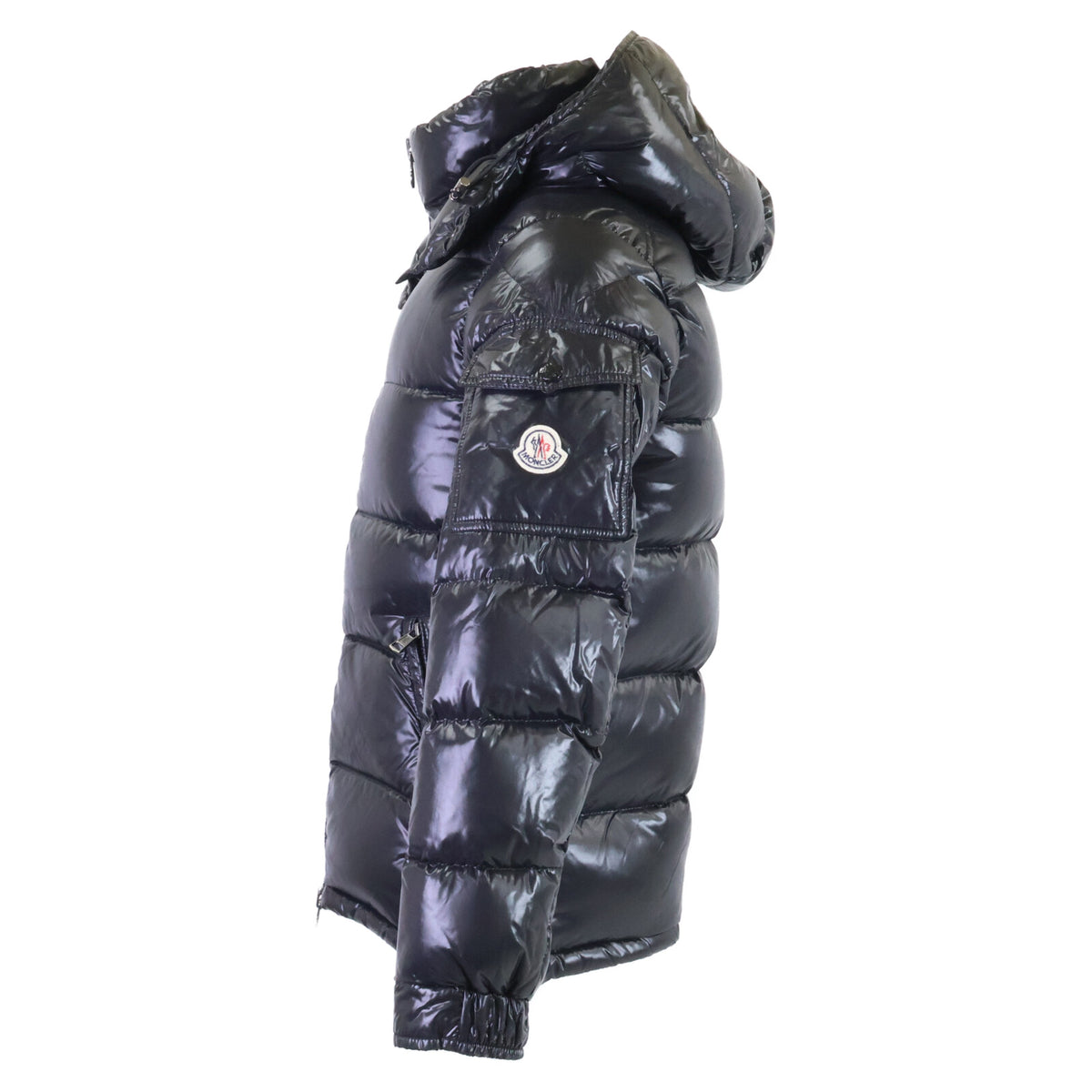 MONCLER Maya Nylon Hooded Down Jacket Black Size 0