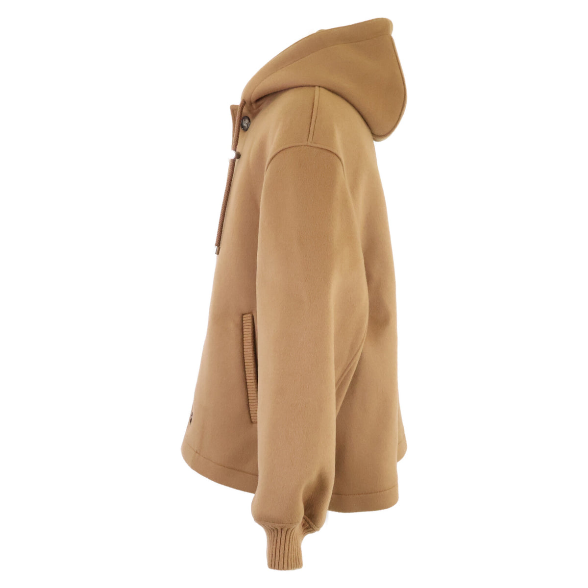 LOEWE H526Y01WCA Wool Hooded Jacket Brown Size 46