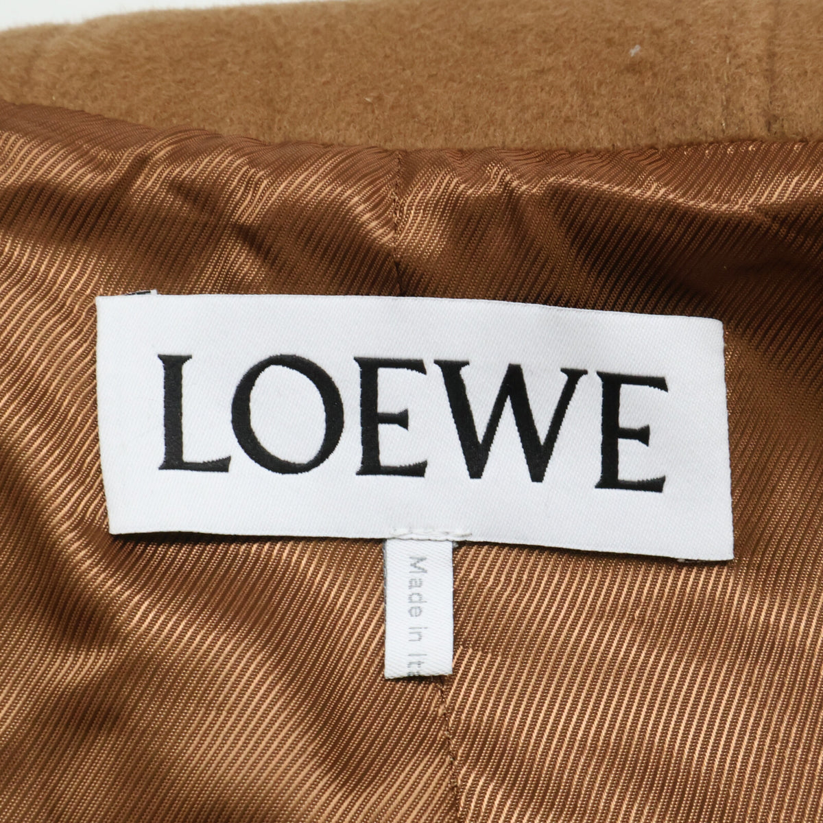 LOEWE H526Y01WCA Wool Hooded Jacket Brown Size 46