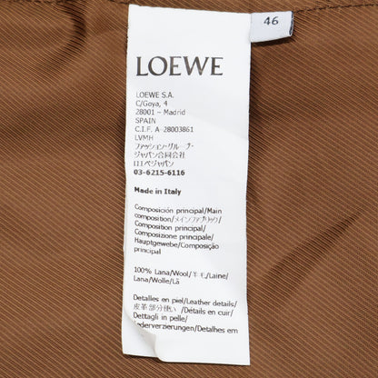 LOEWE H526Y01WCA Wool Hooded Jacket Brown Size 46