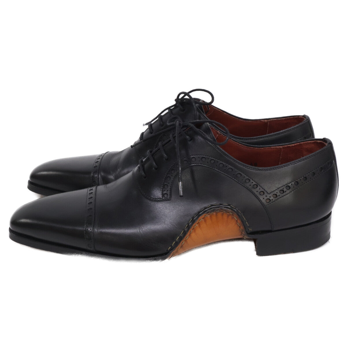 MAGNANNI Opanka Brogue Cap-Toe Sneakers Black Size EU 40