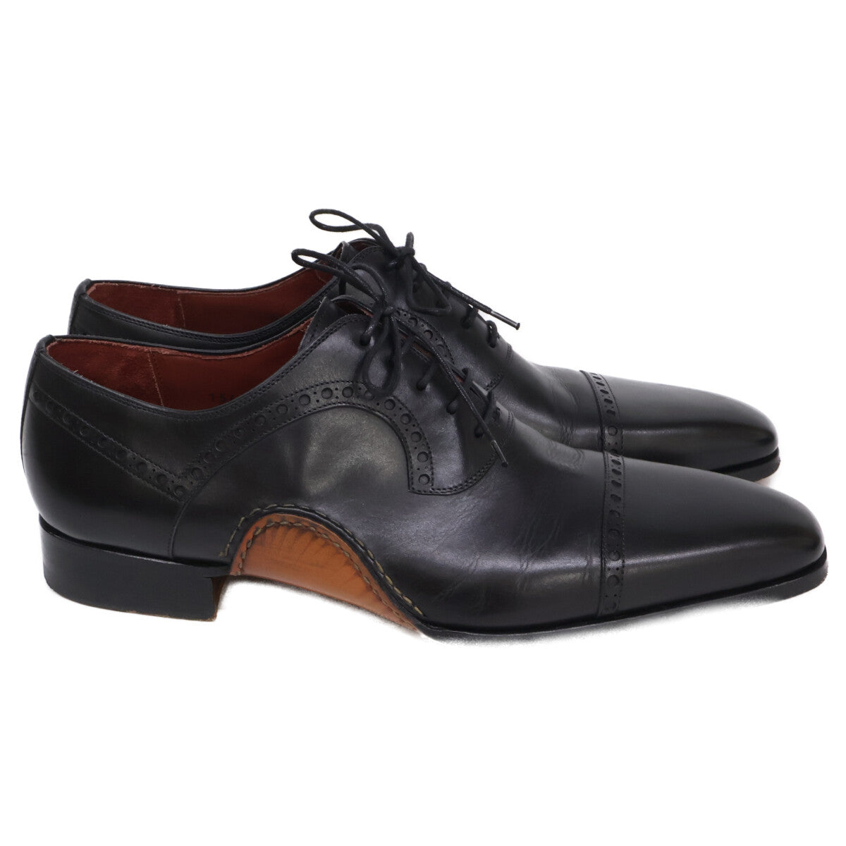 MAGNANNI Opanka Brogue Cap-Toe Sneakers Black Size EU 40