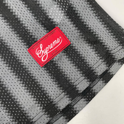 Supreme Black/Grey Stripe Mesh Tank Top Size S