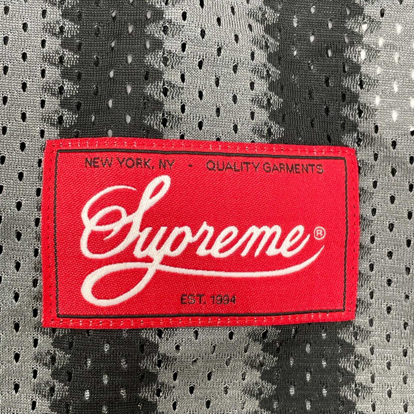 Supreme Black/Grey Stripe Mesh Tank Top Size S