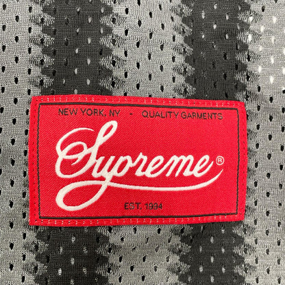 Supreme Black/Grey Stripe Mesh Tank Top Size S